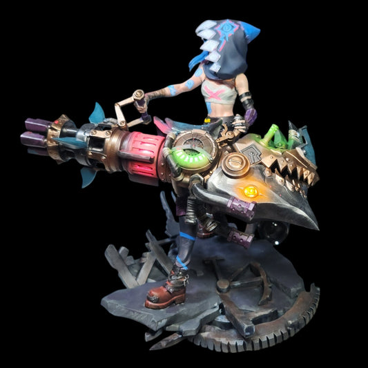 Pre- Painted & Quick Ship - Fractured Jinx 1:8 Scale Figure - Arcane/League of Legends