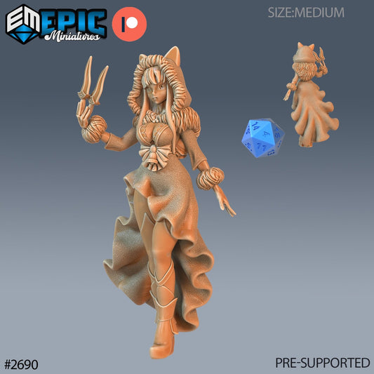 North Pole Princess wielding a dagger—because sometimes spreading holiday cheer means being a little pointed!