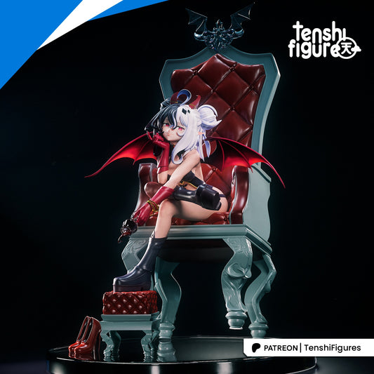 Luna Schaurig 1:7 scale figure sitting cross-legged on ornate chair