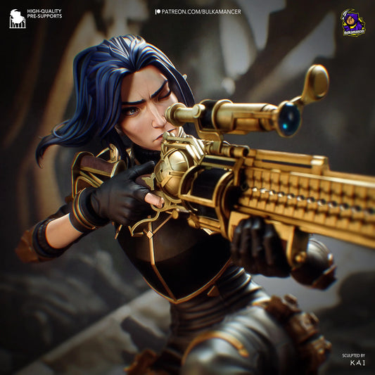 Unpainted Garage Kit Caitlyn Kiramman - Arcane - 1:8 Scale Figure (Unpainted)