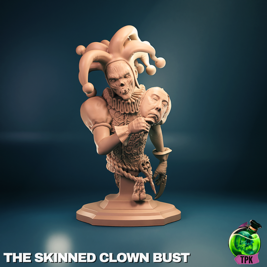 The Skinned Clown – Horror Jester Miniature & Bust