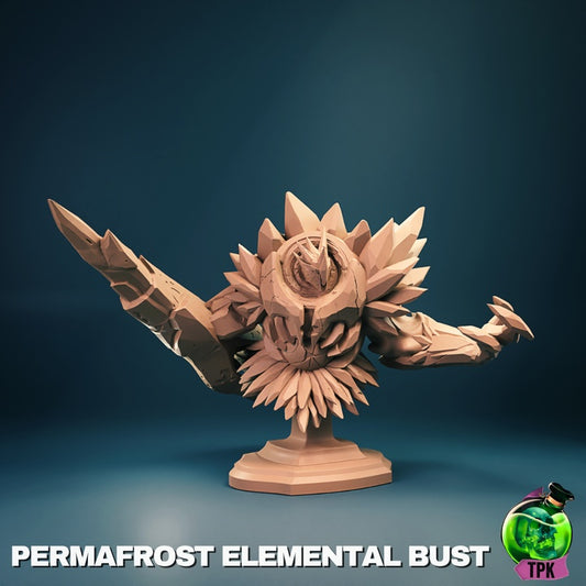Permafrost Elemental bust frozen elemental creature spiked ice form monster portrait collectible