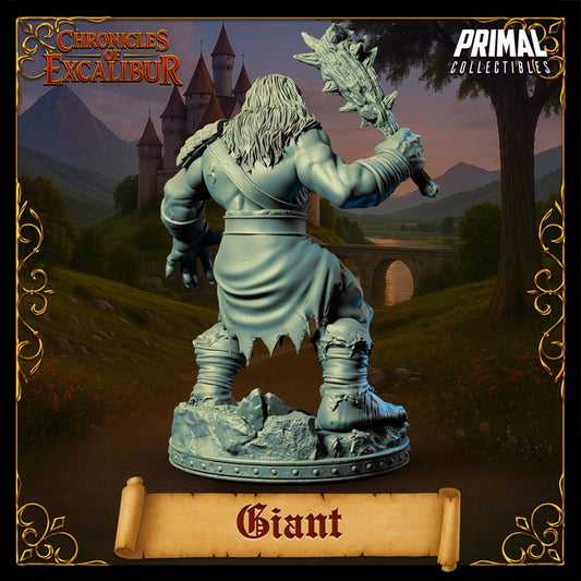 Giant miniature Chronicles of Excalibur rear view massive build rocky base