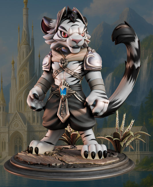 Zha’ro – White Tiger Companion Miniature (Zayanna’s Pet)