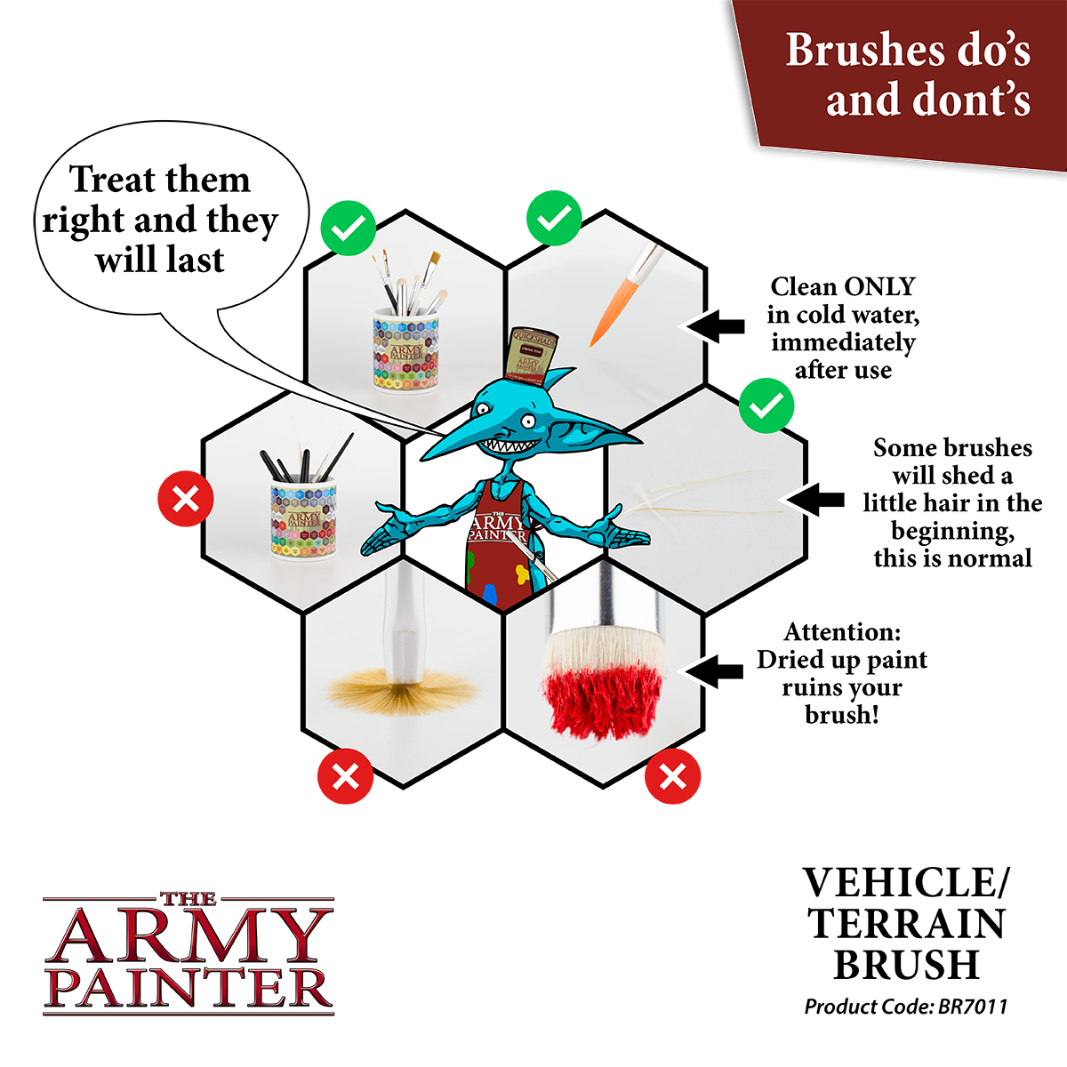 Army Painter Tools: Wargamer Brush - Vehicle & Scenery