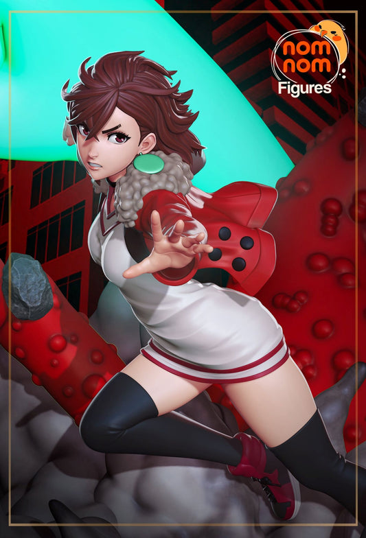 Fully rendered colored figure of Momo Ayase, ready for display with a vibrant anime aesthetic.