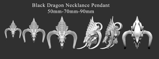 Black Dragon Necklace Pendant