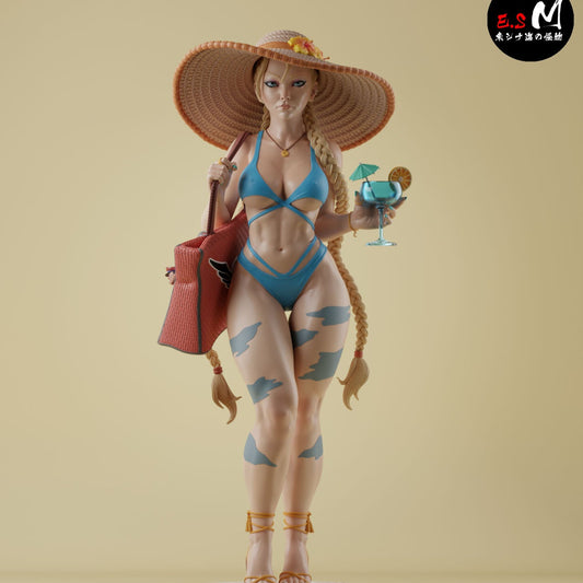 Close up of Cammy swimsuit edition