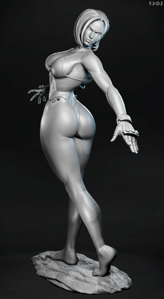 Cammy Street Fighter unpainted resin bikini variant rear view