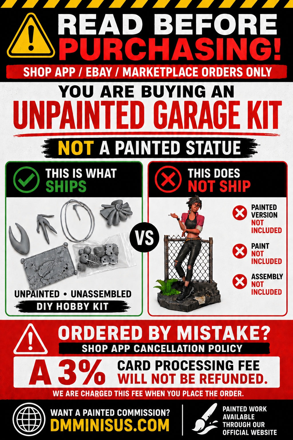 Unassembled parts on a white background with text indicating it's not the actual product.