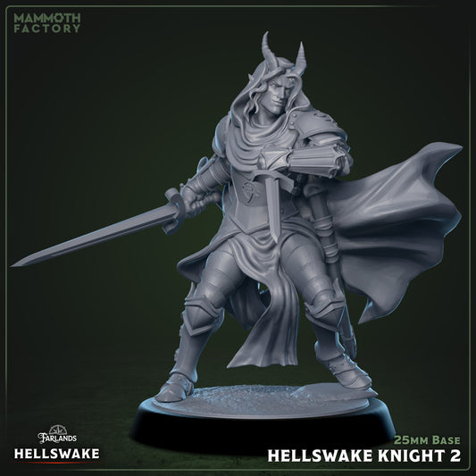 Hellswake Knight Set – Tiefling Fighter Miniatures