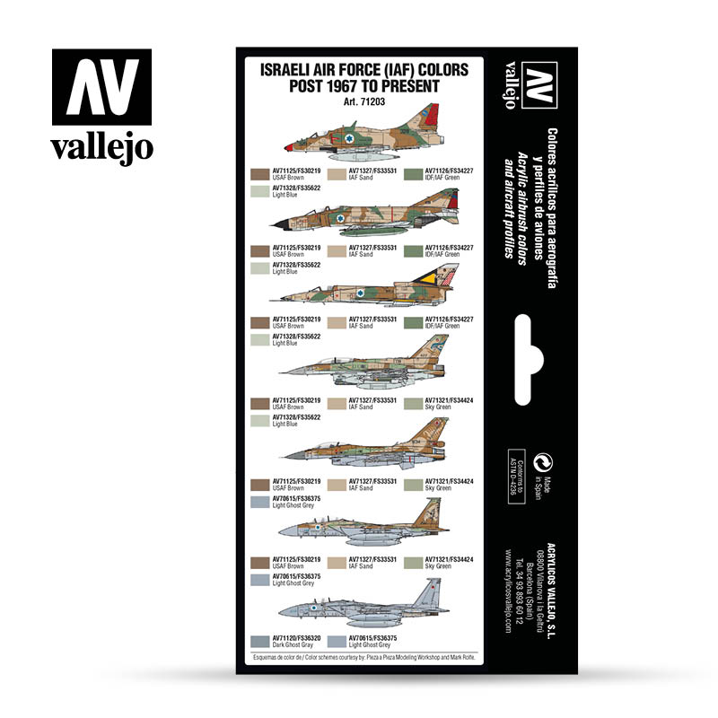 Model Air Set: Israeli Air Force Colors Post 1967 to Present
