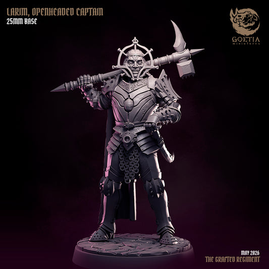 Larim, Openheaded Captain – Undead Fighter – Resin Tabletop Miniature