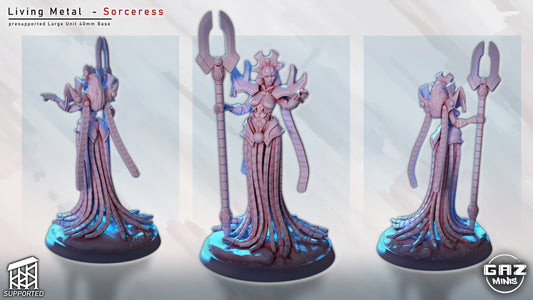 Living Metal Sorceress – Cybernetic Arcane Commander Miniature