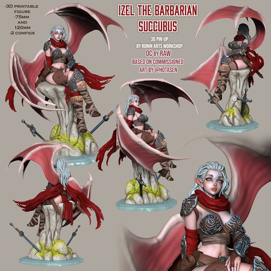 A composite showcasing multiple angles of the Izel figure, emphasizing the sculpt's depth, textures, and dynamic pose