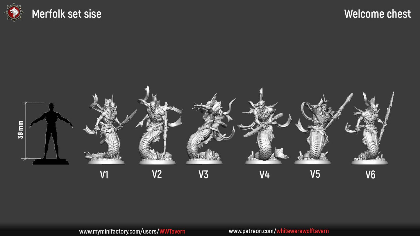 Merfolk Set – Aquatic Aberrations Miniatures