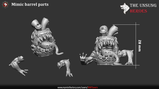 Barrel Mimic Miniature – D&D Monster