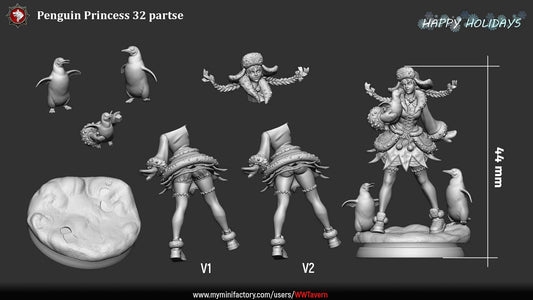 Penguin Princess V2 32mm miniature lower body alternate pose Bustling Bazaar
