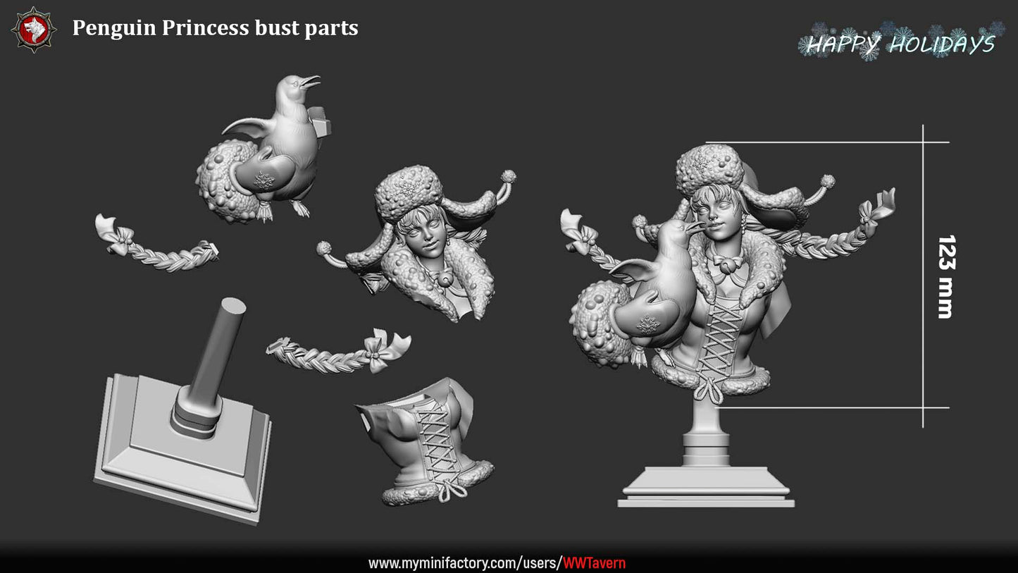 Penguin Princess V1 32mm miniature lower body part winter outfit Bustling Bazaar