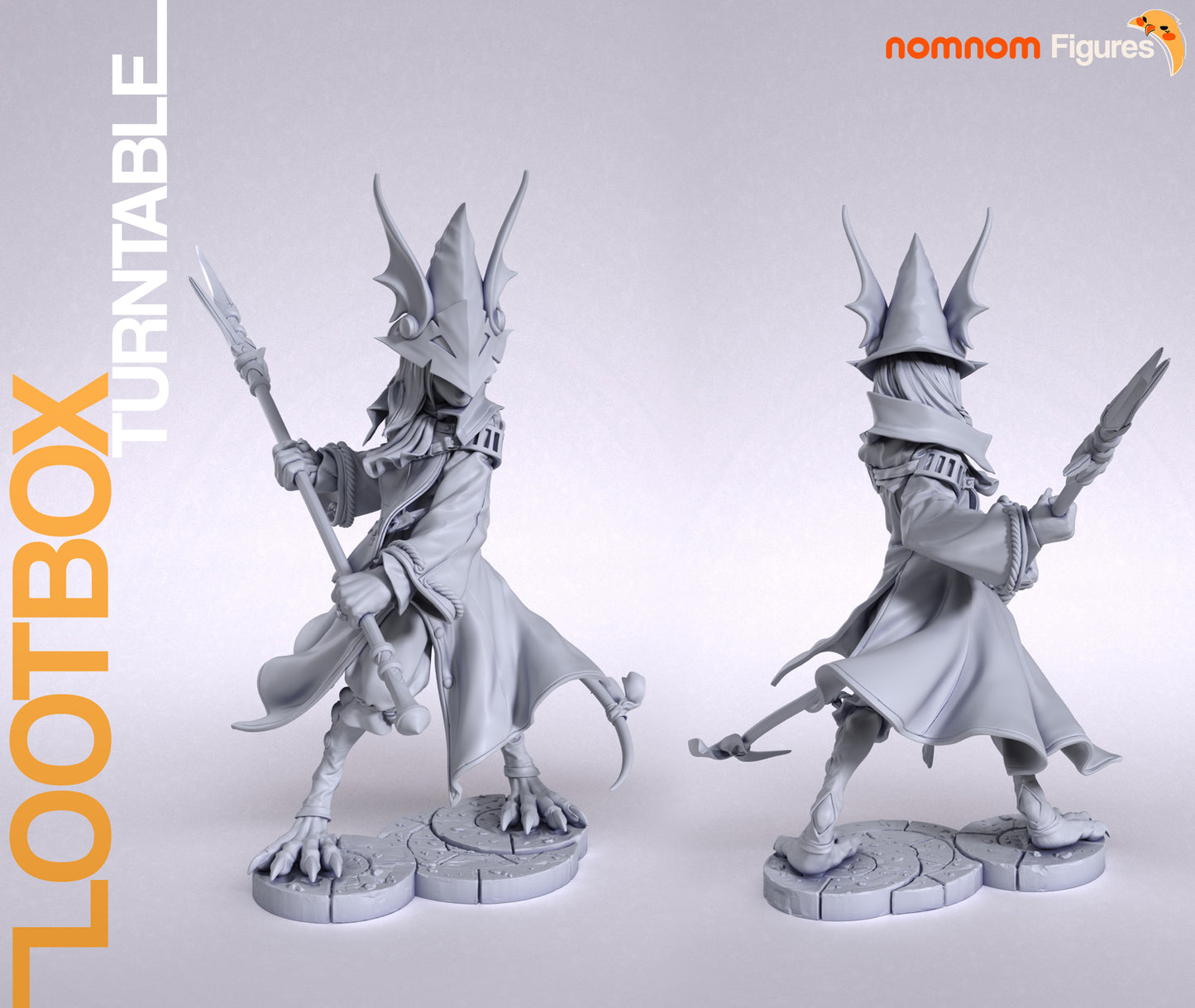 Freya FFIX figure, Final Fantasy collectible, dragoon statue, JRPG model, female warrior resin figure, spear-wielding anime character, 1:10 scale FFIX, nomnom Figures, modular fantasy print, RPG display figure