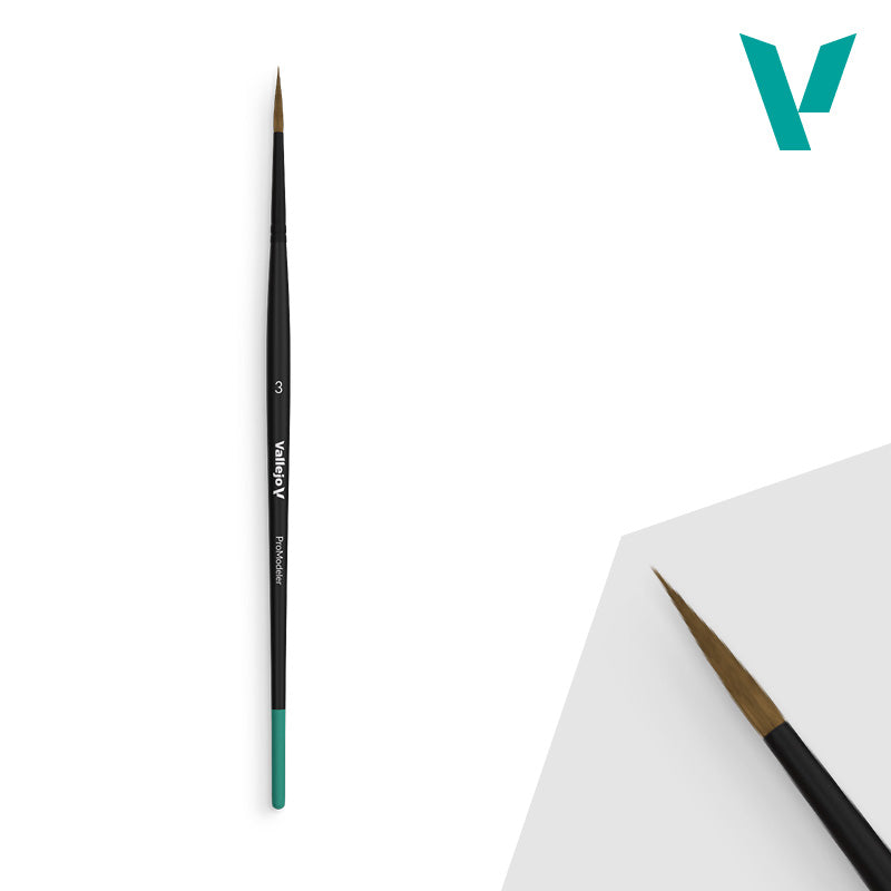 Vallejo Hobby Brushes: Pro Modeler - Natural Hair - No. 3