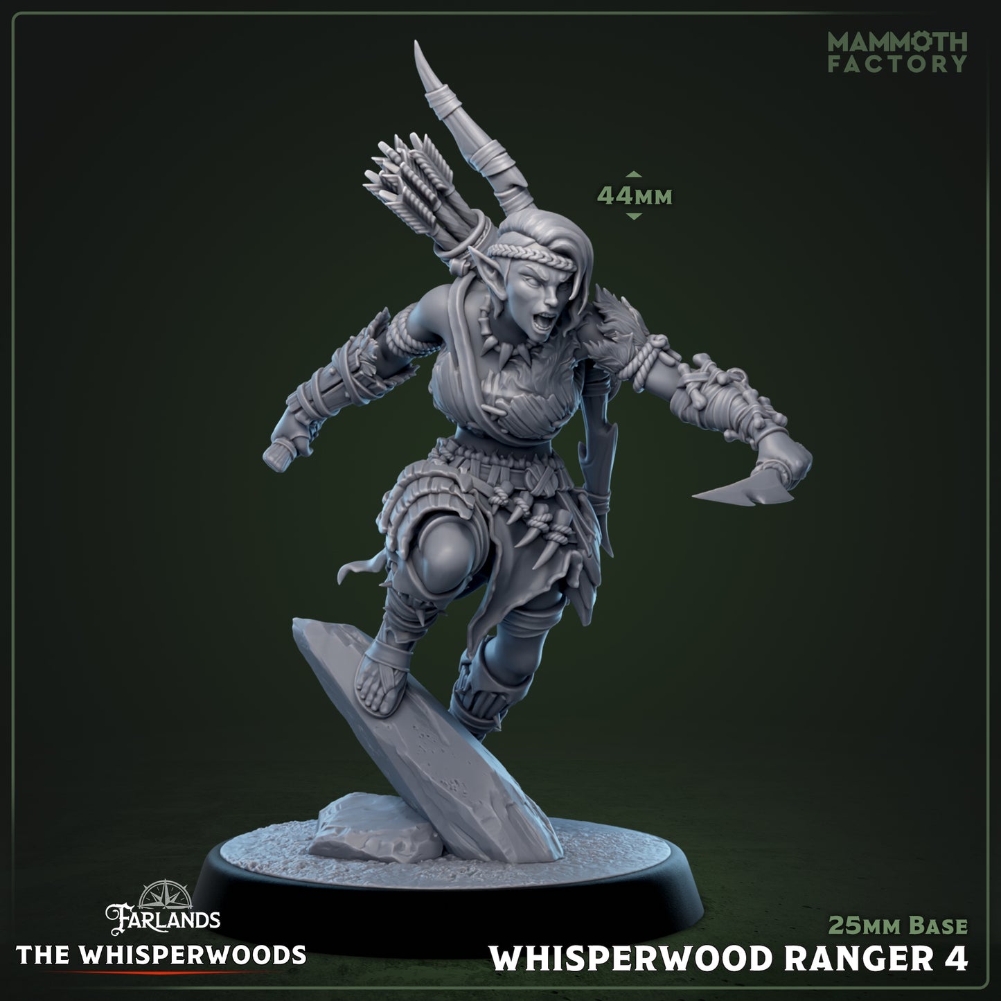 Whisperwood Rangers - Female Elf Ranger Miniatures