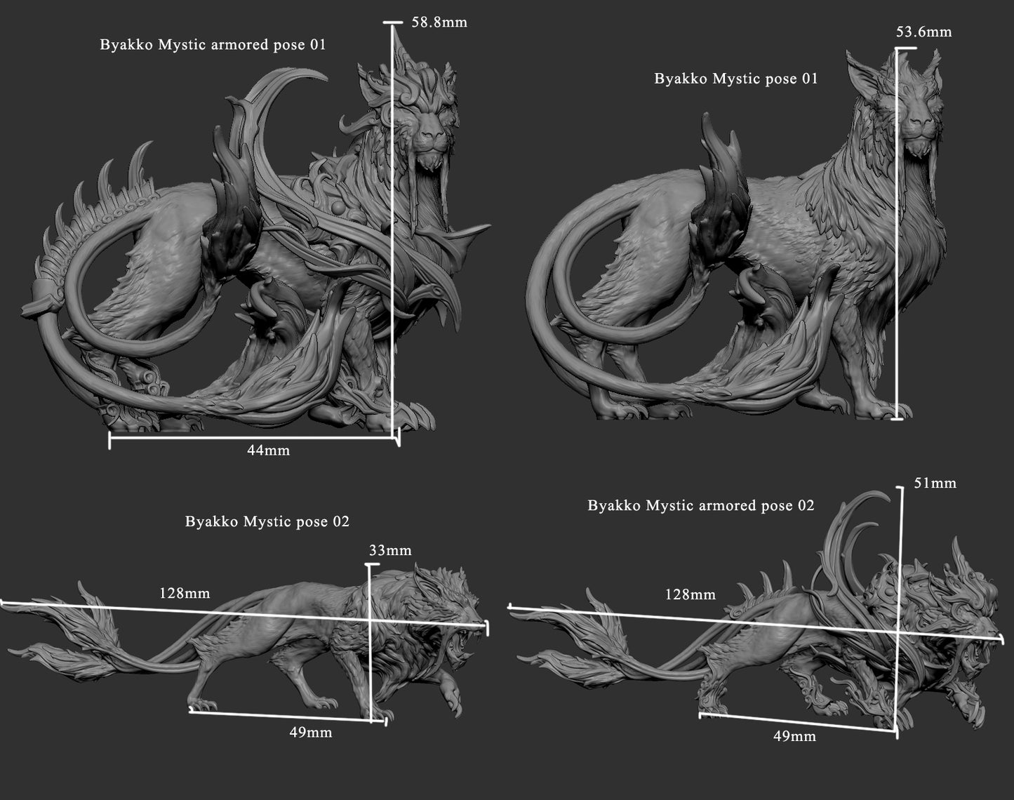 Byakko Mystic – Armored Celestial Beast / Mythic Guardian – Miniature