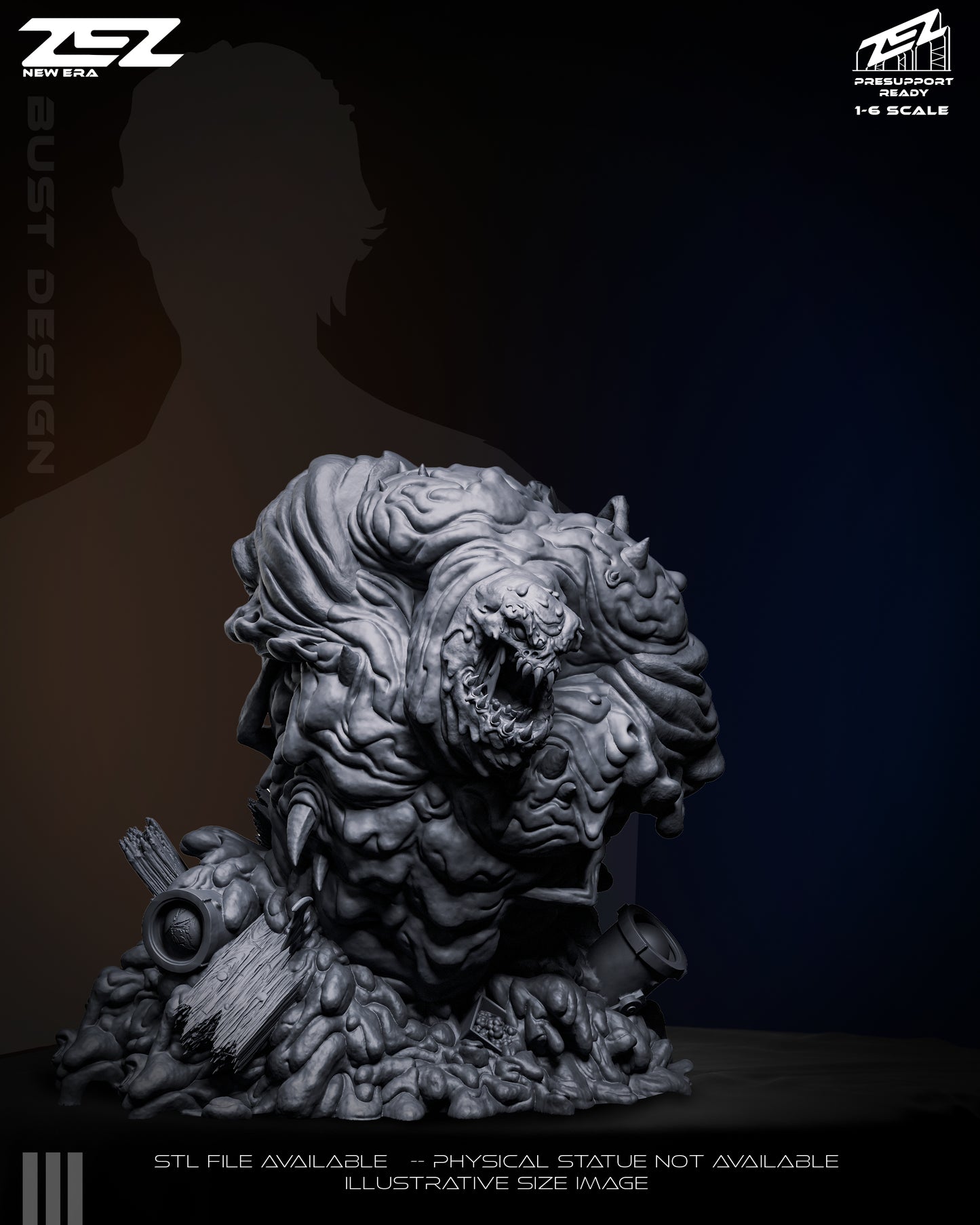 clayface dc comics bust melting monster villain close up sludge texture batman enemy resin display bust
