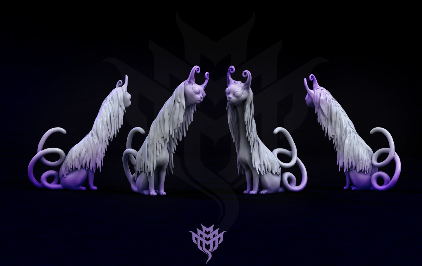 A feline figure with a long flowing mane, seated gracefully, exuding an air of mystery.