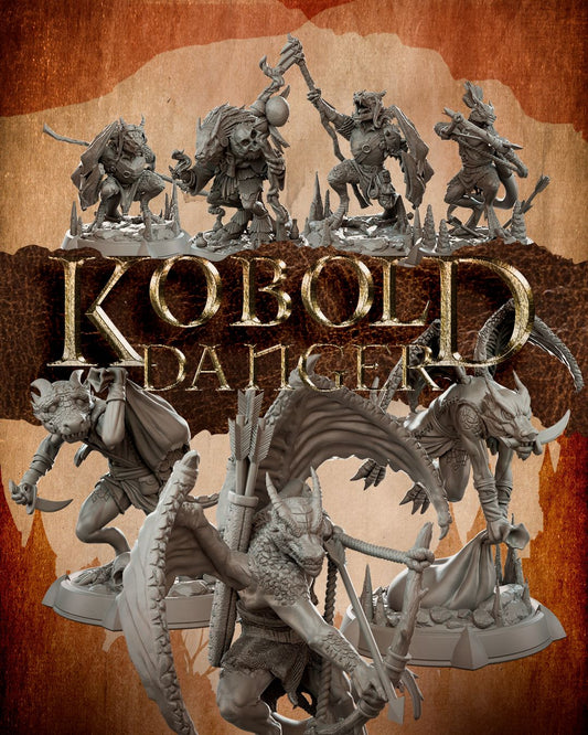 Group shot of the Kobold Danger set featuring different types of zany kobolds.