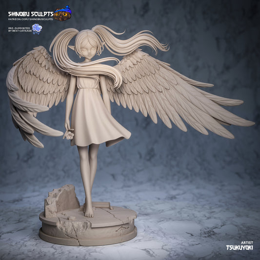 frieren grey model sculpt wing detail resin figure
