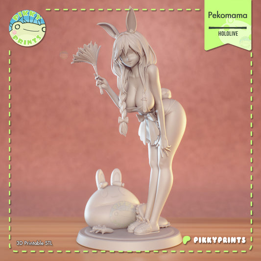 anime grey model sculpt bunny girl standing pose clean detail resin figure