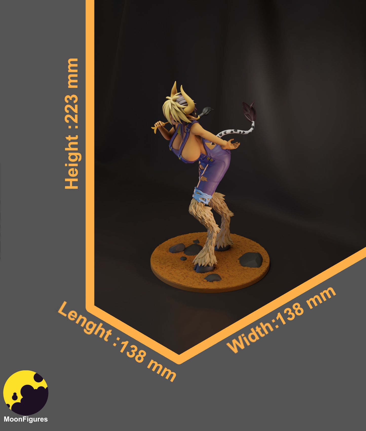 Cathyl Daily Life With A Monster Girl 1:10 scale figurine colored render with size dimensions height width and length