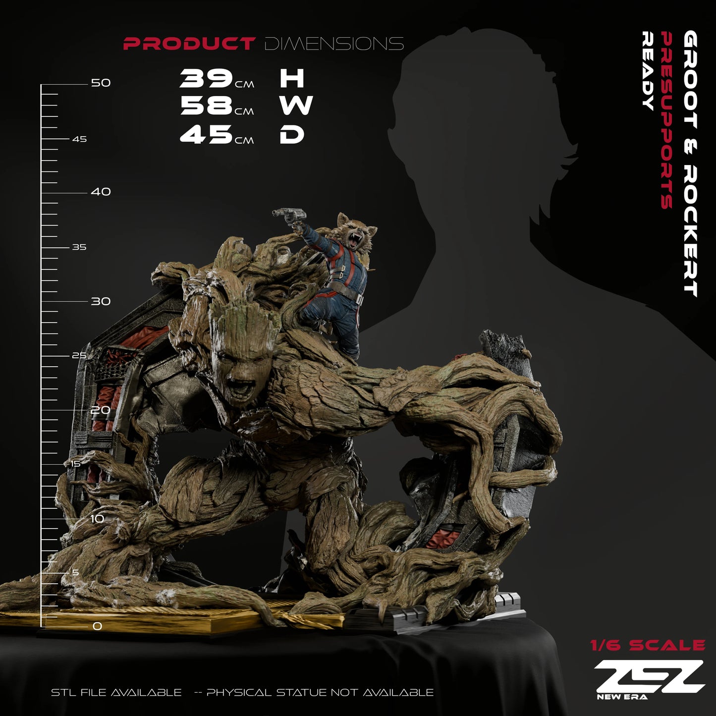 Rocket and Groot - Guardians of the Galaxy / Marvel - 1:6 Scale, Busts