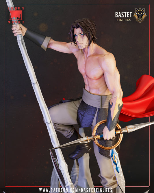 Trevor Belmont Castlevania figure dynamic pose spear dagger combat stance
