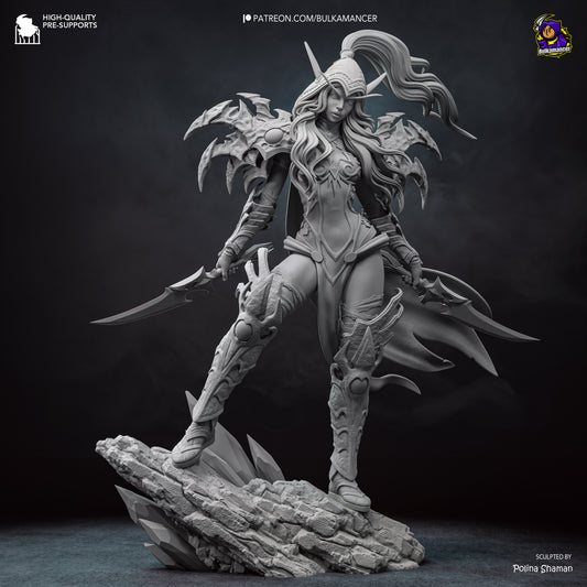 Valeera Sanguinar Warcraft garage kit unpainted front sculpt view