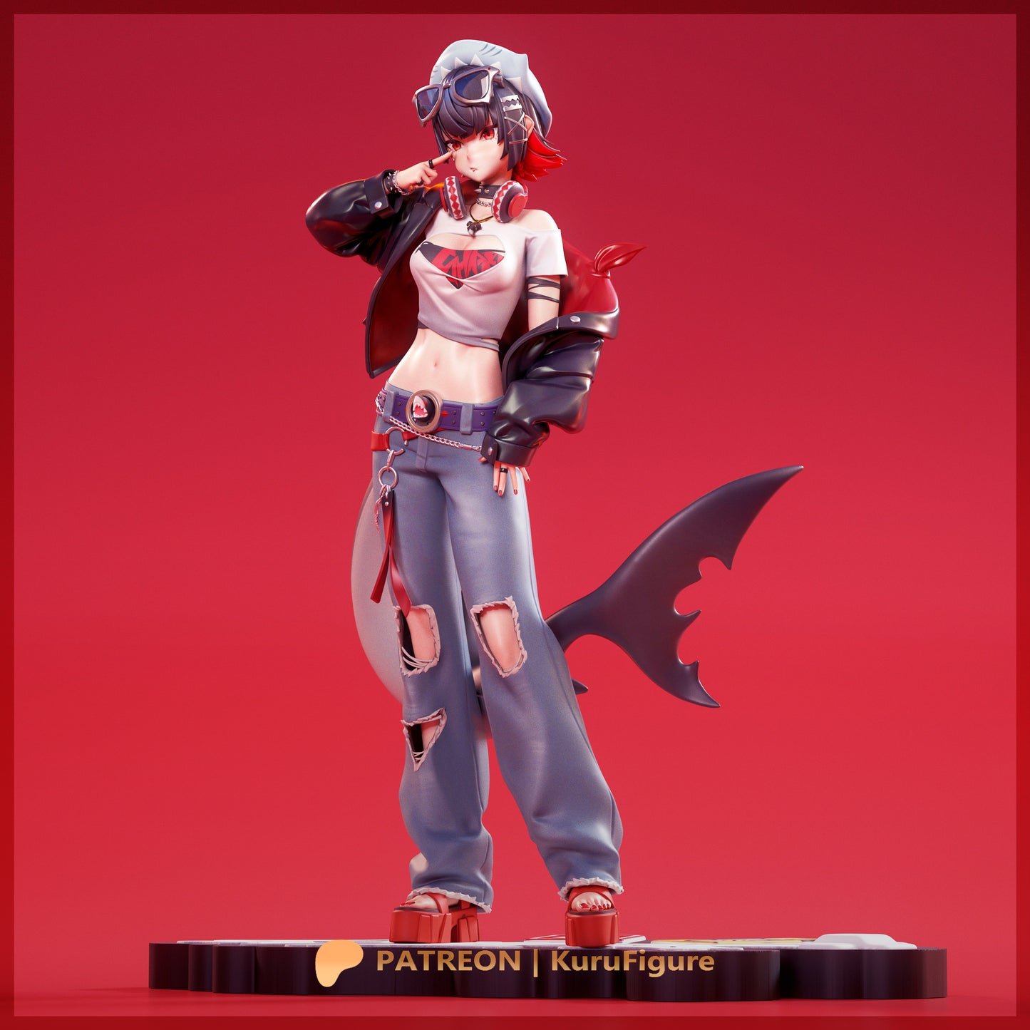 Ellen Joe Zenless Zone Zero 1:7 scale resin collector statue dynamic pose display collectible painted anime figure shark tail