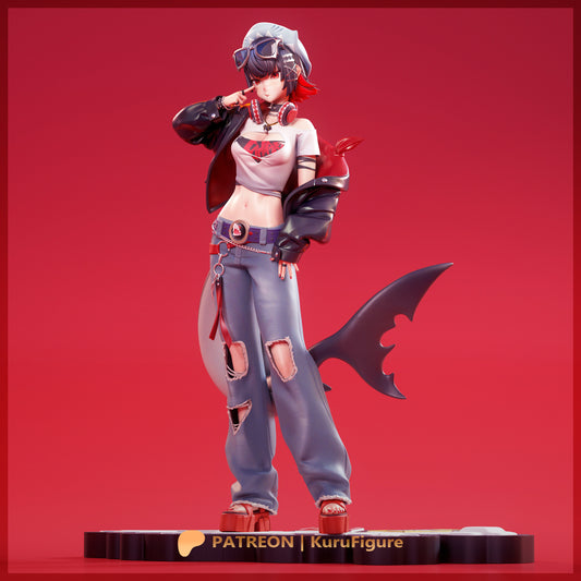 Ellen Joe Zenless Zone Zero 1:7 scale resin collector statue dynamic pose display collectible painted anime figure shark tail
