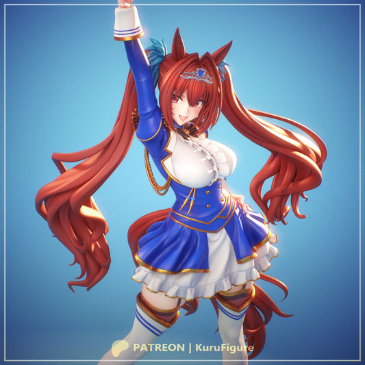 Daiwa Scarlet Umamusume 1:7 scale anime collectible figure front view idol pose raised arm