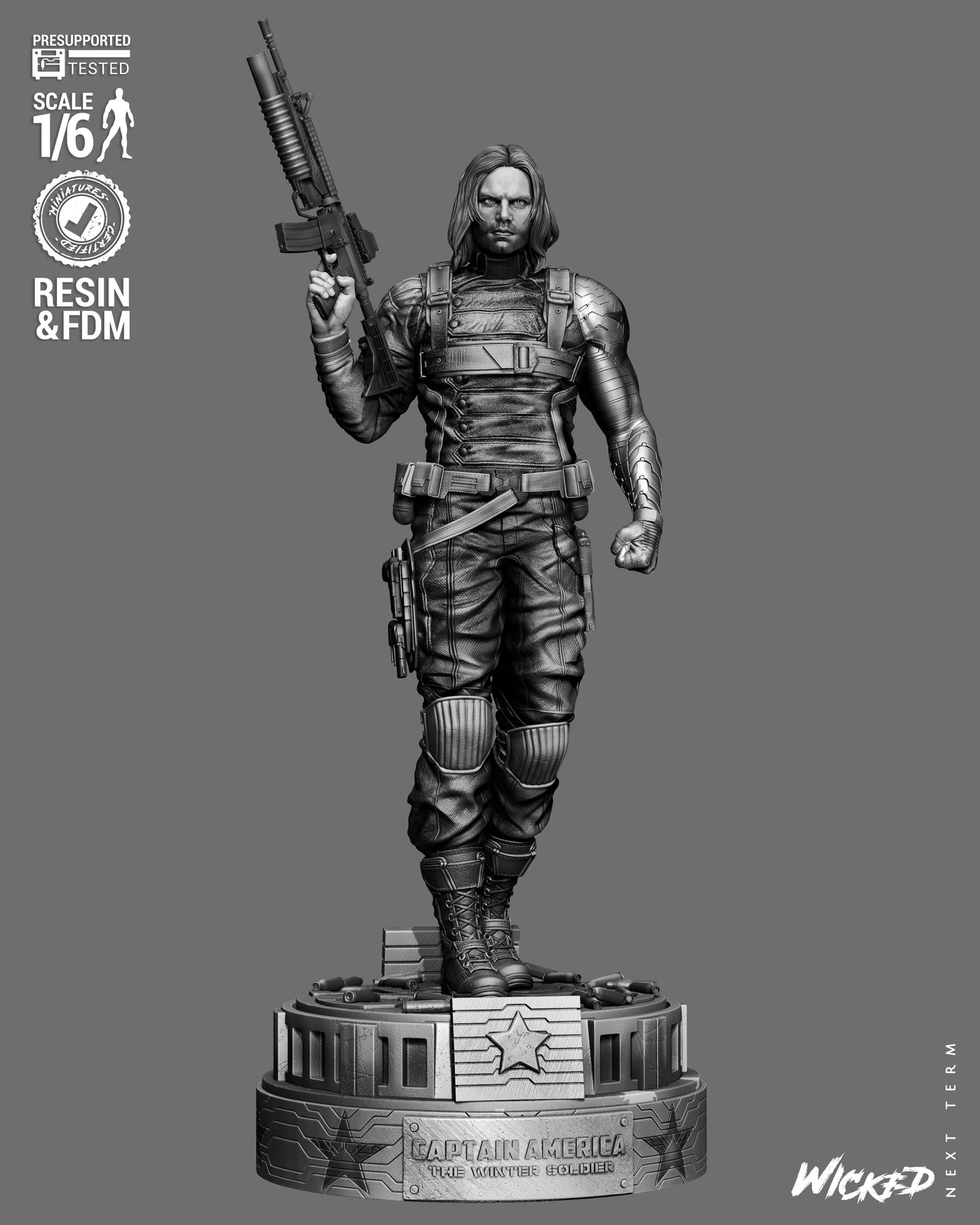 Winter Soldier- Marvel Comics - 1:6, 1:12 Scale Figure