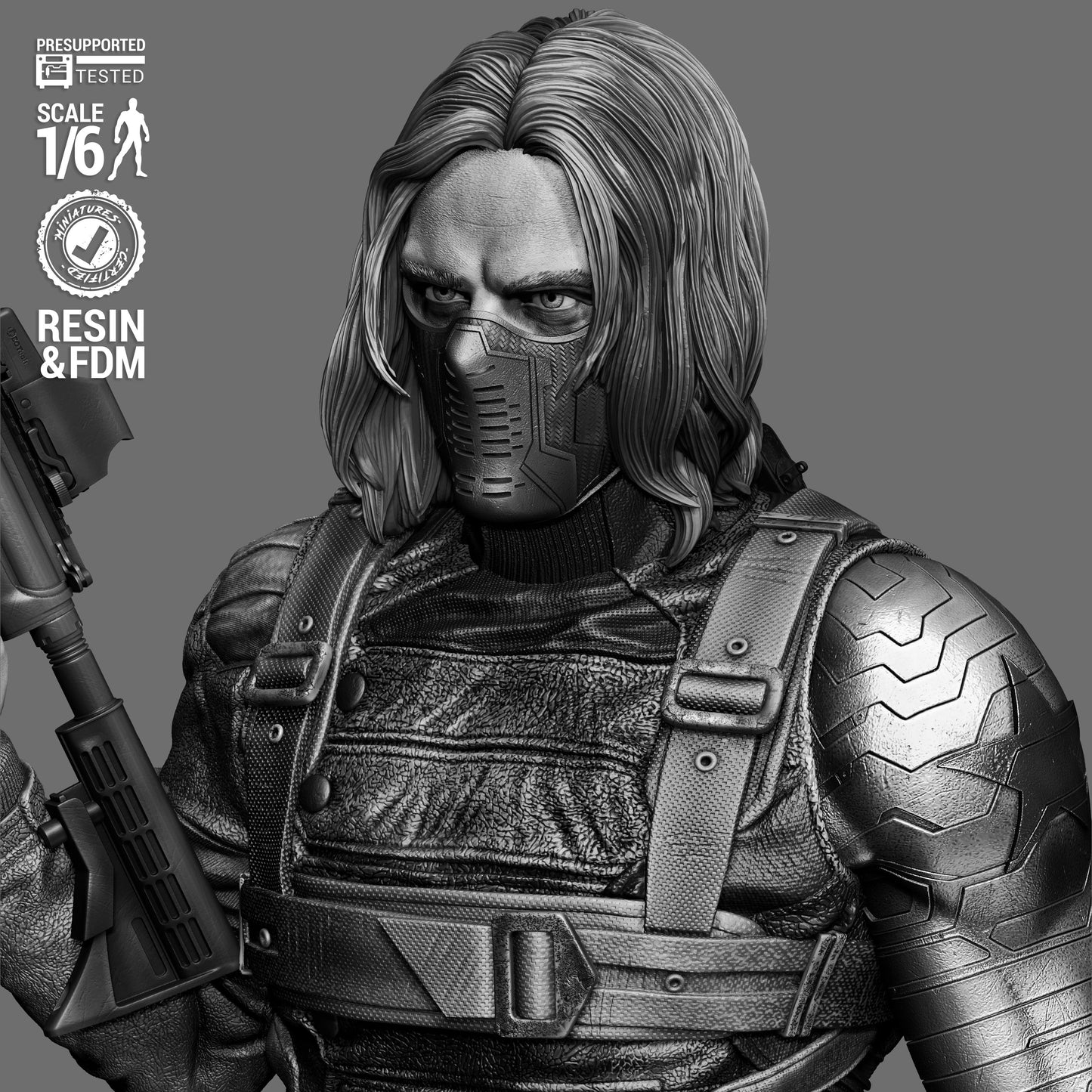 Winter Soldier- Marvel Comics - 1:6, 1:12 Scale Figure