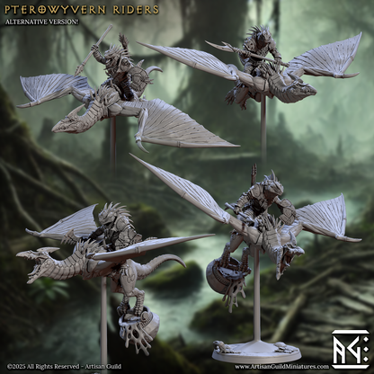 Alternate group view showing Pterowyvern Riders in different angles and configurations.