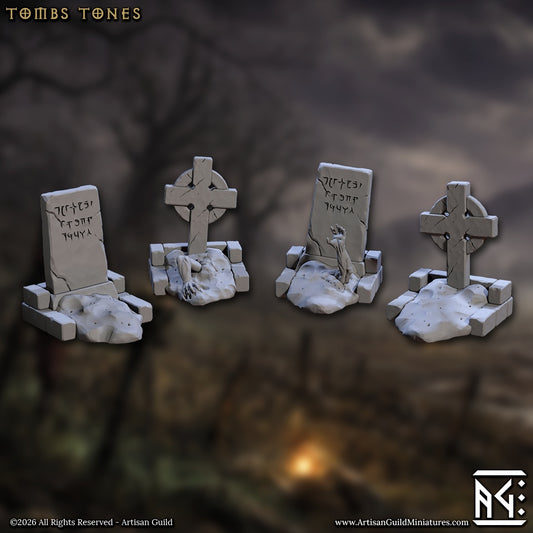 Gravestone Scatter – Resin Tabletop Terrain