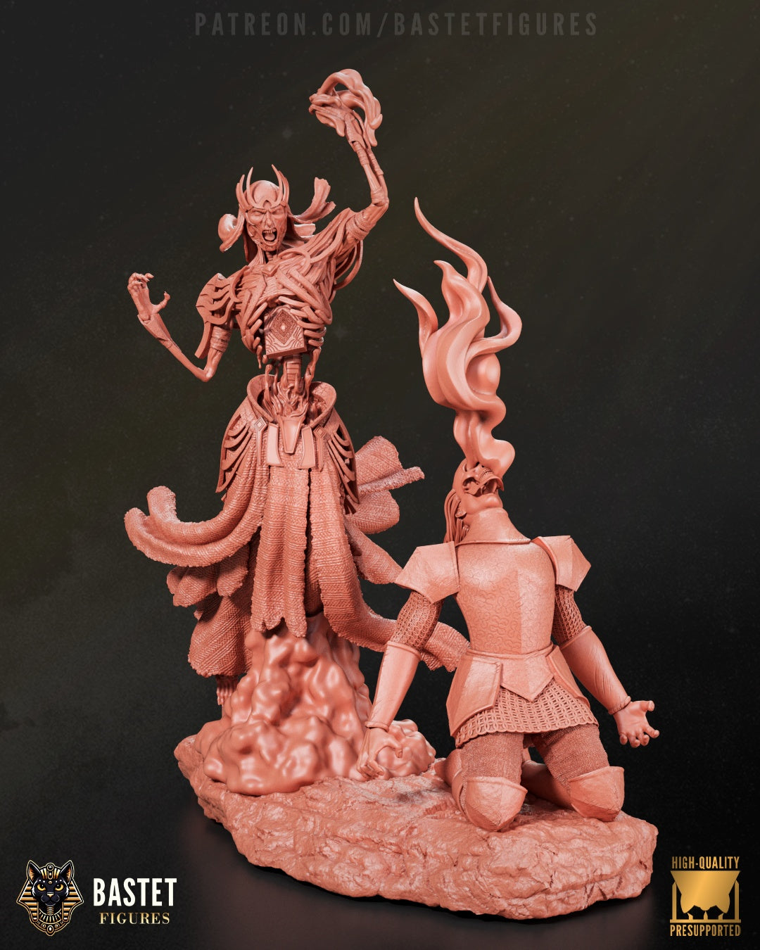 Vecna Forgotten Realms unpainted full 1:8 scale collectible figure with magic flame effects