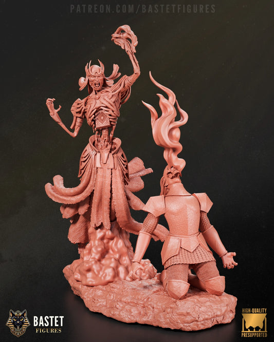 Vecna Forgotten Realms unpainted full 1:8 scale collectible figure with magic flame effects