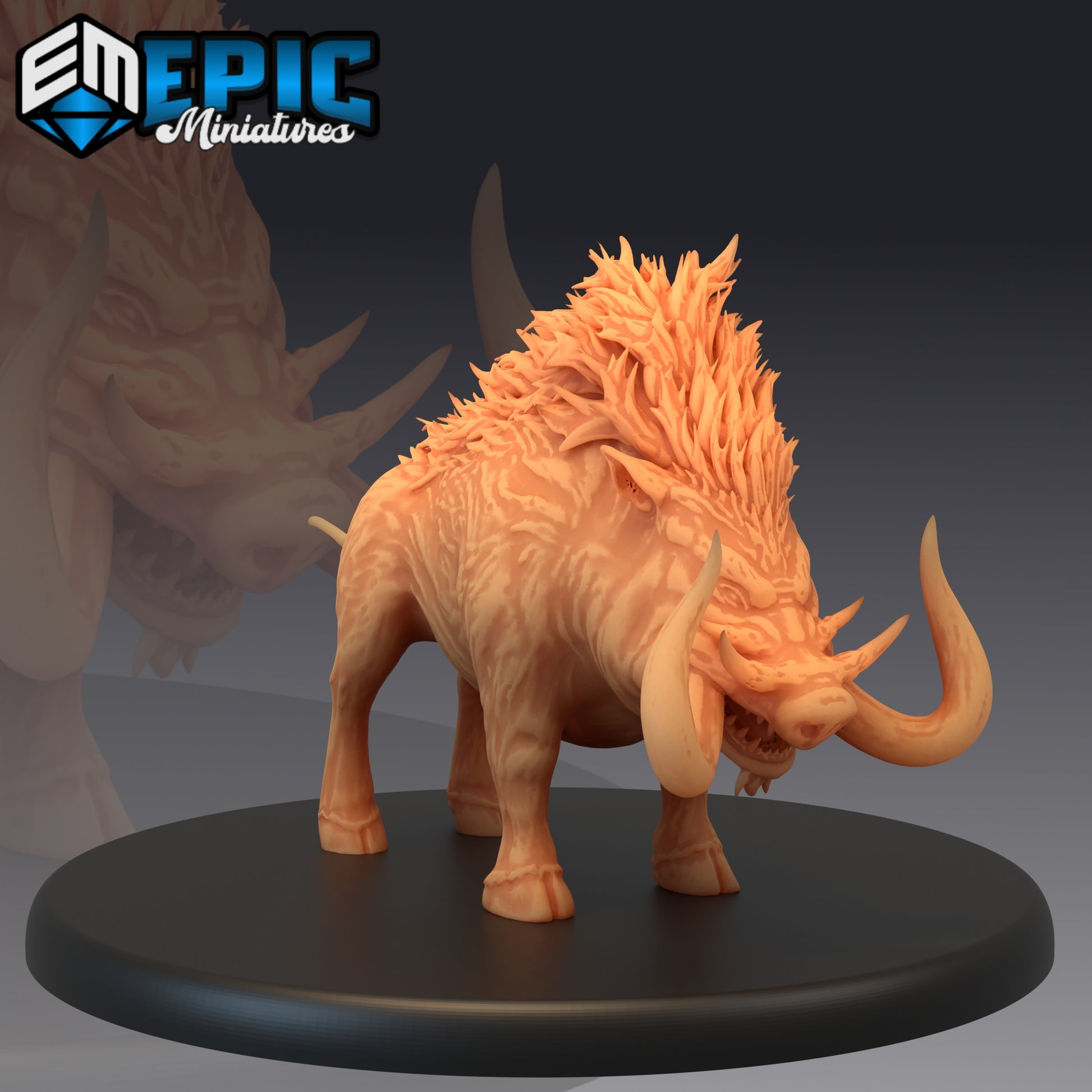 Forest Boar miniature standing tall, like it's about to deliver a motivational speech about why it’s not just another pig. Ideal for TTRPGs like D&D or Pathfinder.