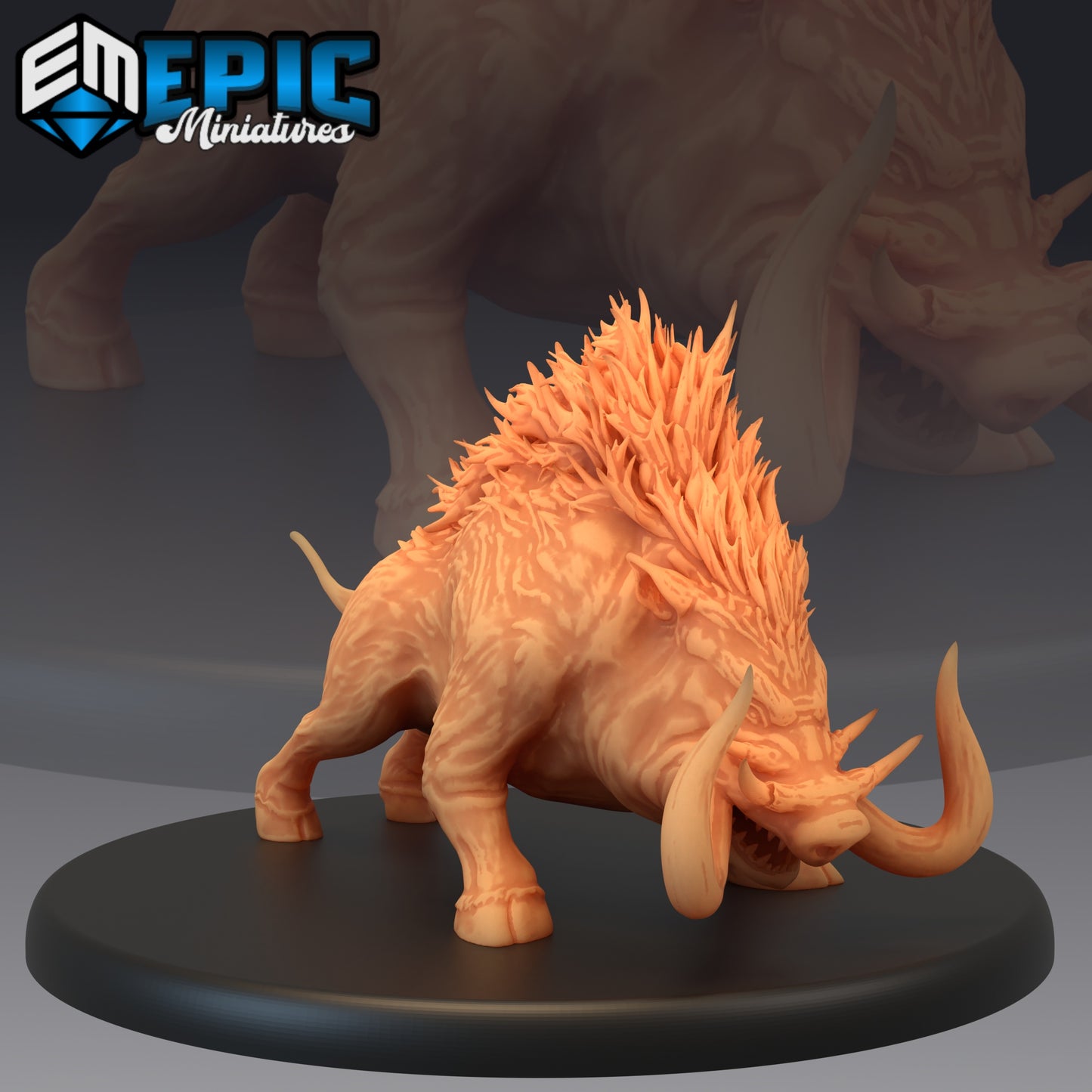 Forest Boar in an aggressive, 'I woke up on the wrong side of the forest' pose. Great for TTRPGs like Pathfinder or D&D, where boars are more than just bacon.