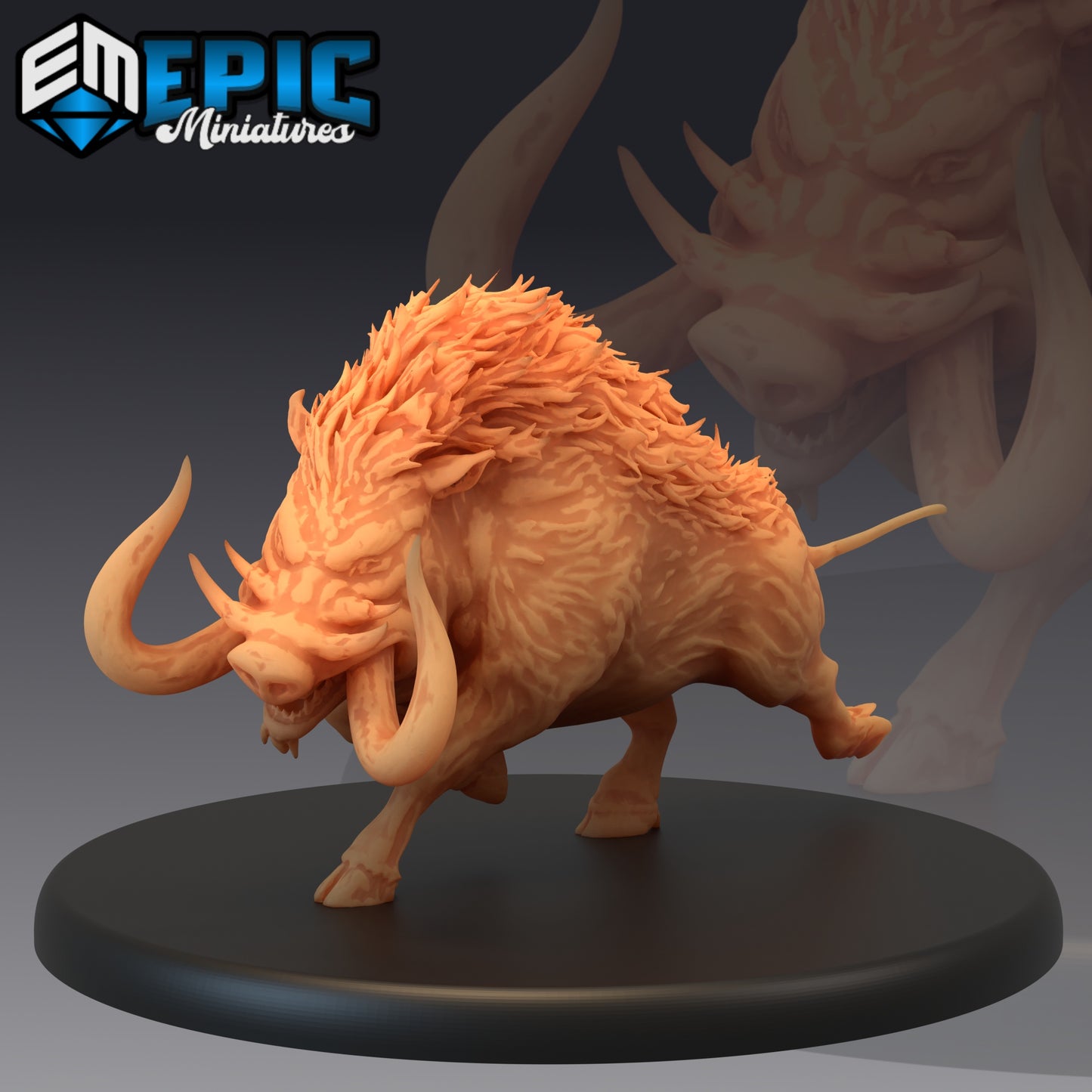 Forest Boar miniature running, possibly late for its audition as 'Fierce Woodland Beast #3' in the latest TTRPG campaign. Perfect for D&D or Pathfinder.