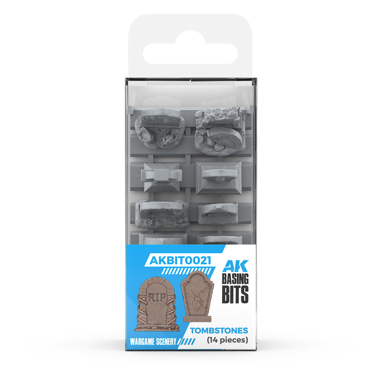 AK Interactive Basing Bits: Tombstones (14 Pieces)