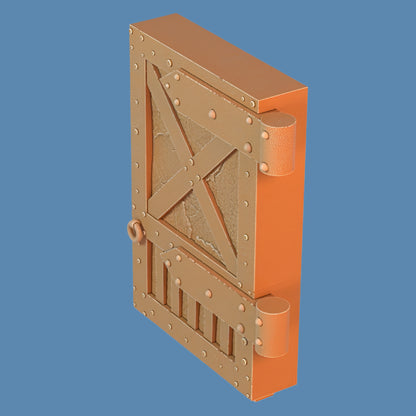 A mirrored angle of the same door with hinges facing right, showing its modular flexibility.